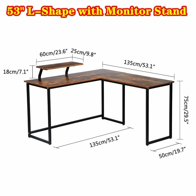 Finest Dynamics L Shaped Desk with Computer Shelf