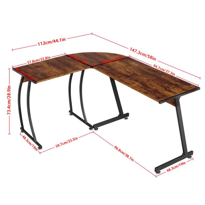 Finest Dynamics L Shaped Desk with Computer Shelf