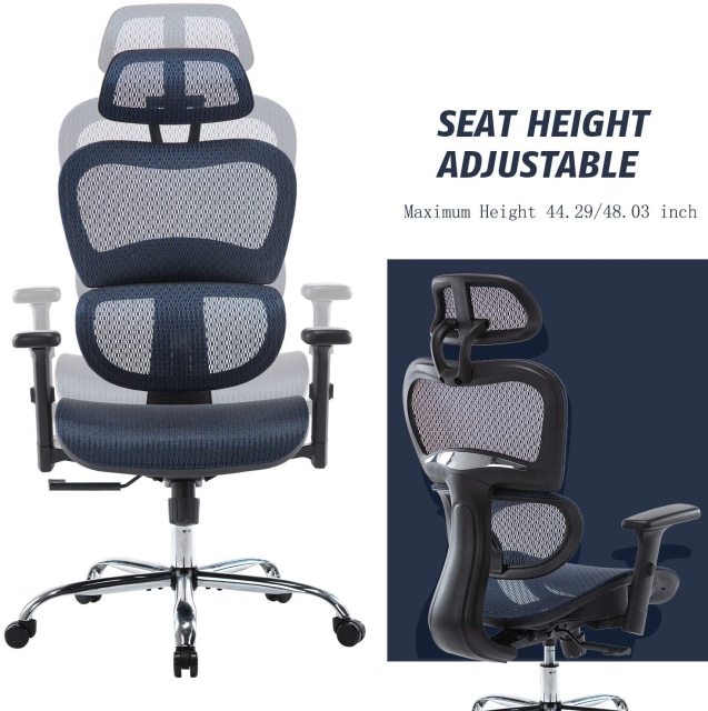 Finest Dynamics Ergonomics Office Chair with Headrest and Armrests